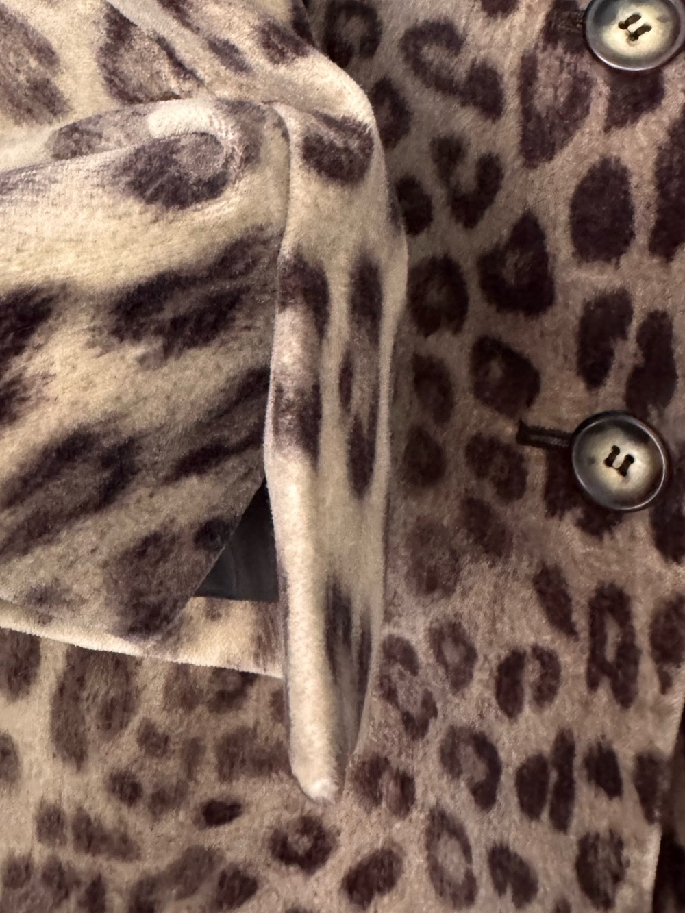 NWT Talbots Kate Fit Leopard Print Velvet Blazer Jacket 16 Tan Mob wife Curvy - Picture 6 of 16